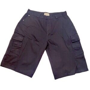 BTL Men's Black Cargo Pockets Relaxed Fit Shorts Size: 38 Baggy Shorts